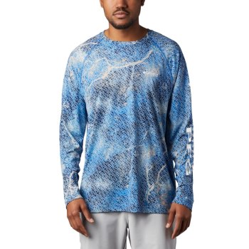 Columbia Muške Majice S Kapuljačom - Super Terminal Tackle Long Sleeve Plave Smeđe | ZVMP-43562